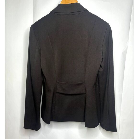 Cache Lux Brown One Button Blazer Suit Jacket Fitted Work Womens NWT - Picture 4 of 10